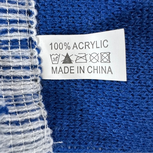 NFL Indianapolis Colts Blue and White Double sided Horseshoe Scarf 60” Length - Picture 5 of 9